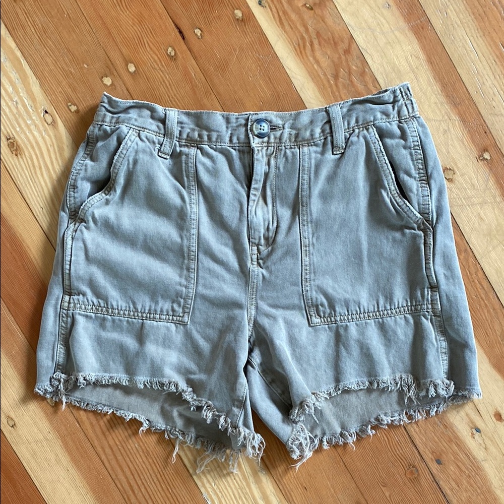 Aerie‎ Fray Hem Cut Off Tan Shorts Small